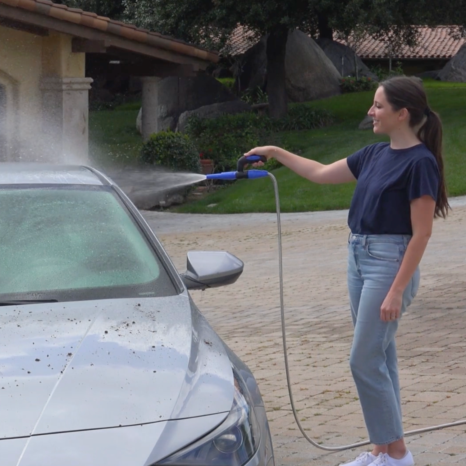 Expanding Metal Garden Hose with Grip Switch