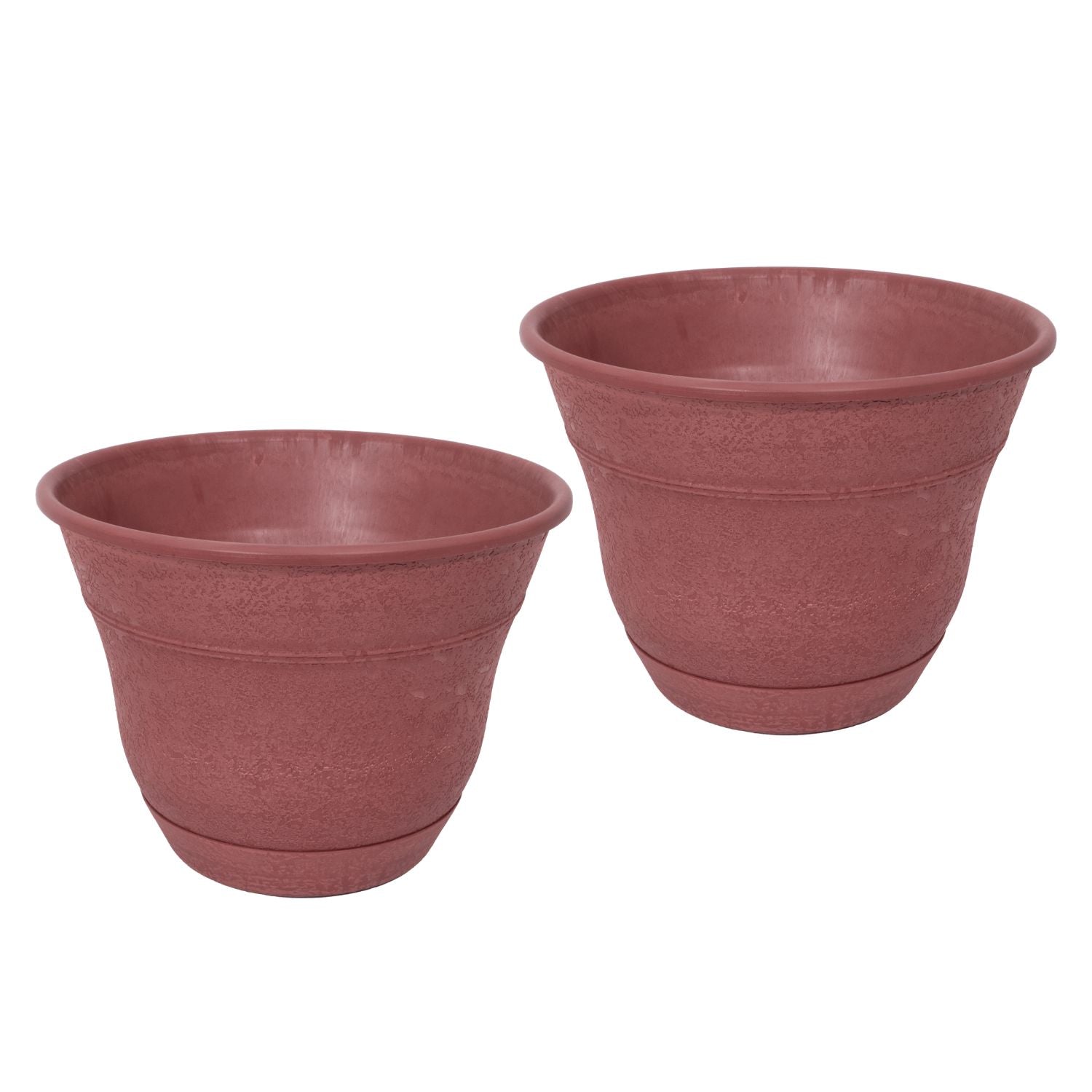 Bernini Set of 2 Firmastone 15" Self-Watering Smart Planters