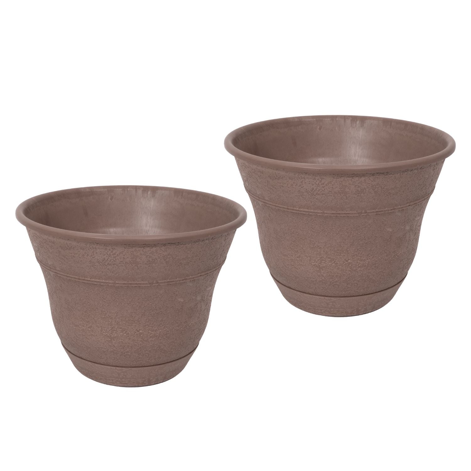 Bernini Set of 2 Firmastone 15" Self-Watering Smart Planters