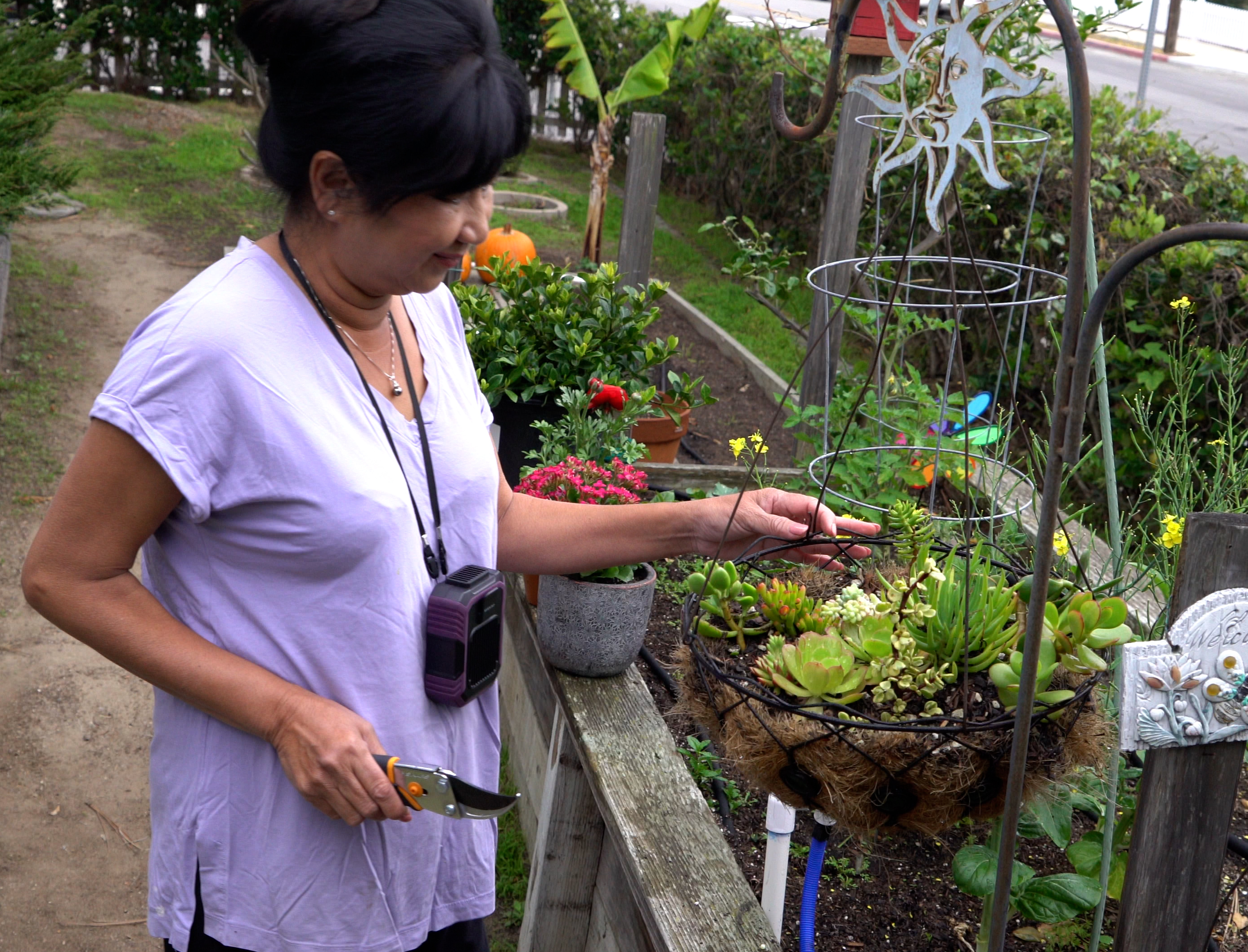 Personal Gardening fan with Clip and Lanyard