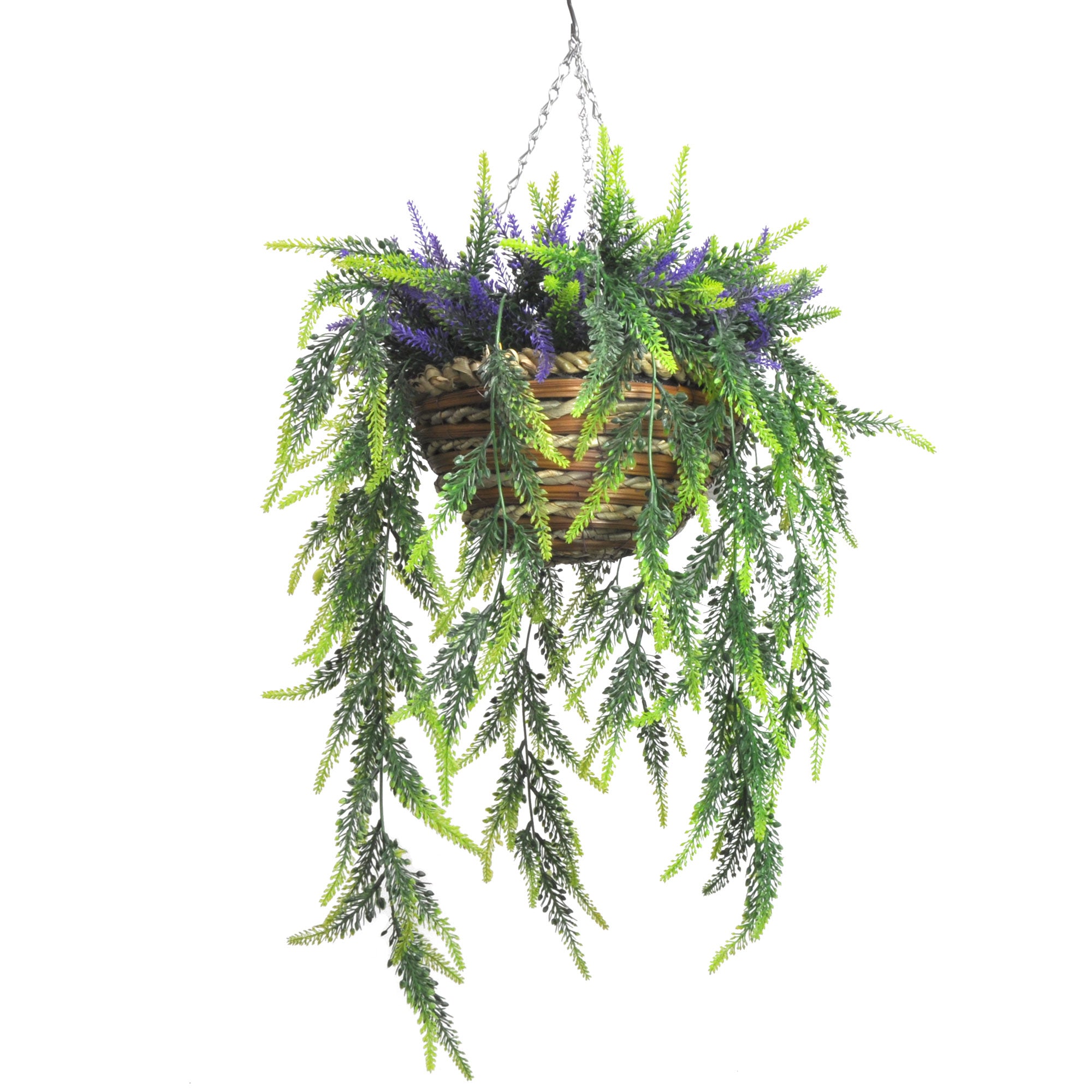 16" Scented Diffusing Faux Floral Hanging Basket