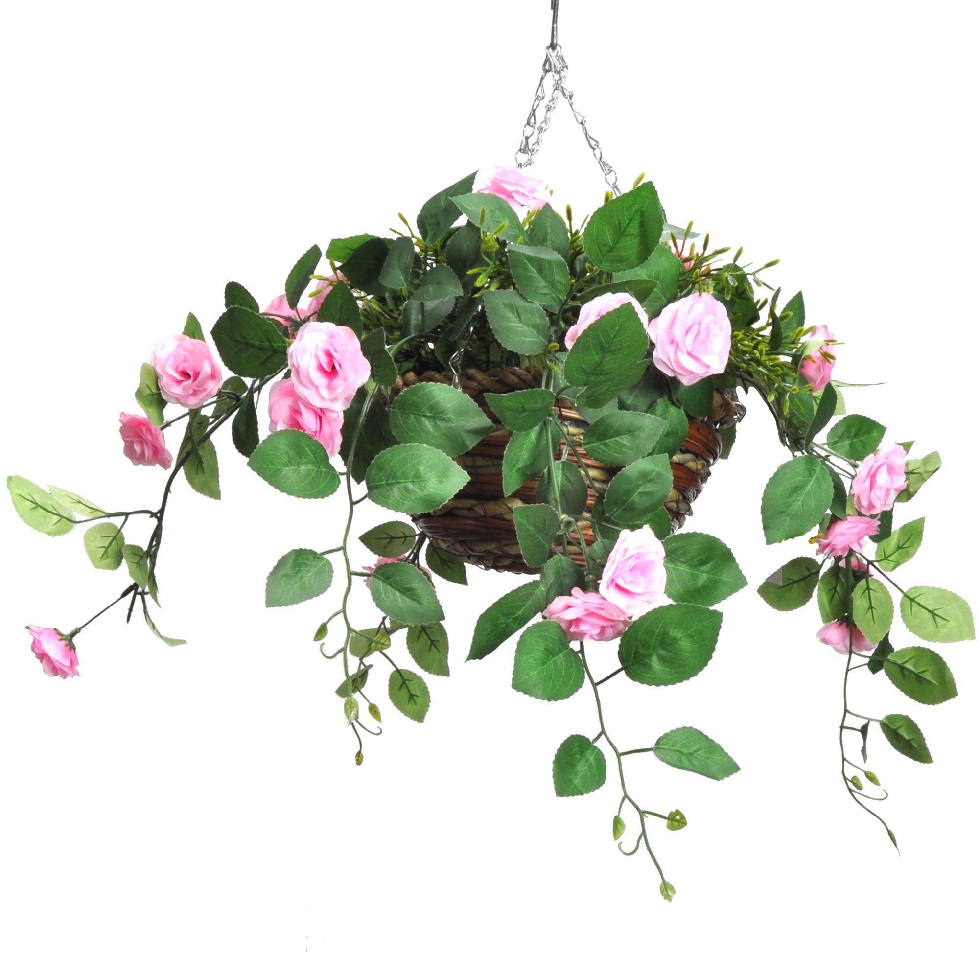 16" Scented Diffusing Faux Floral Hanging Basket