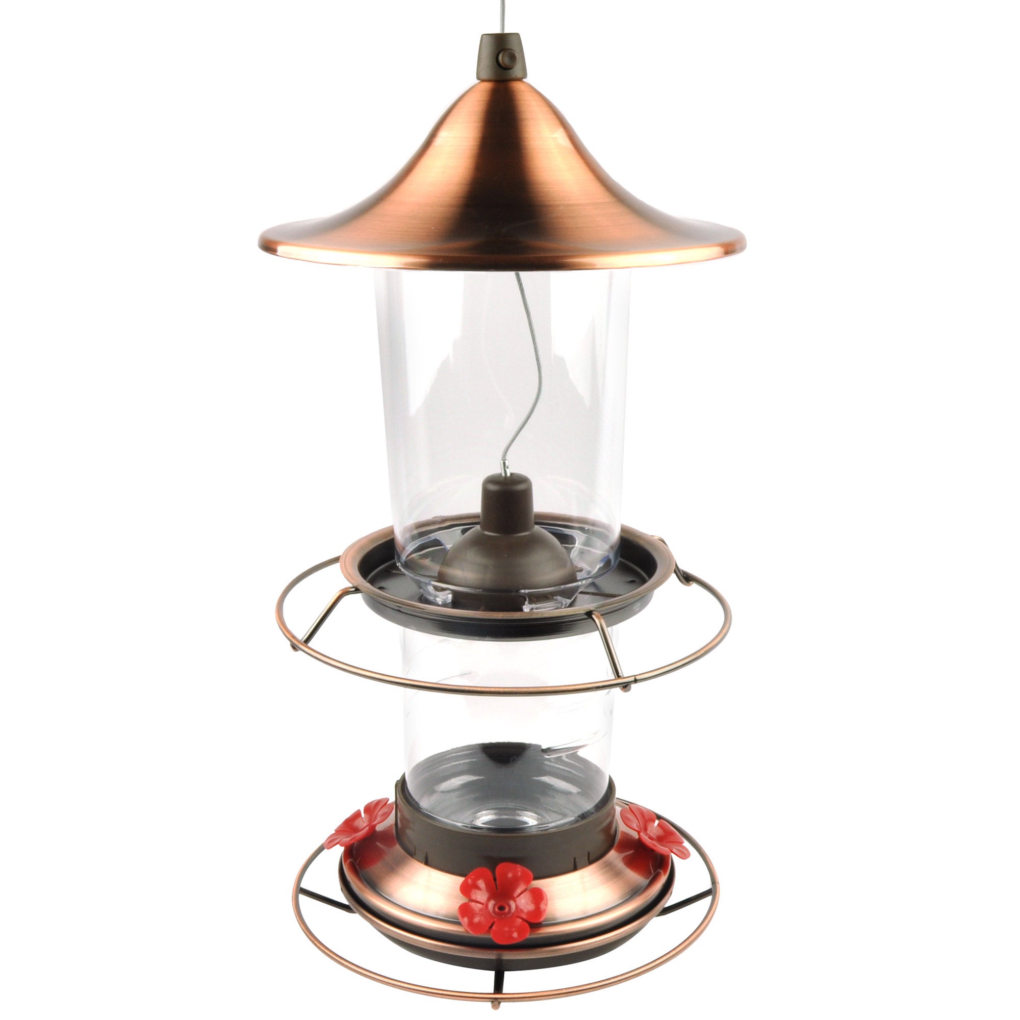 2-in-1 Hummingbird & Bird Seed Feeder