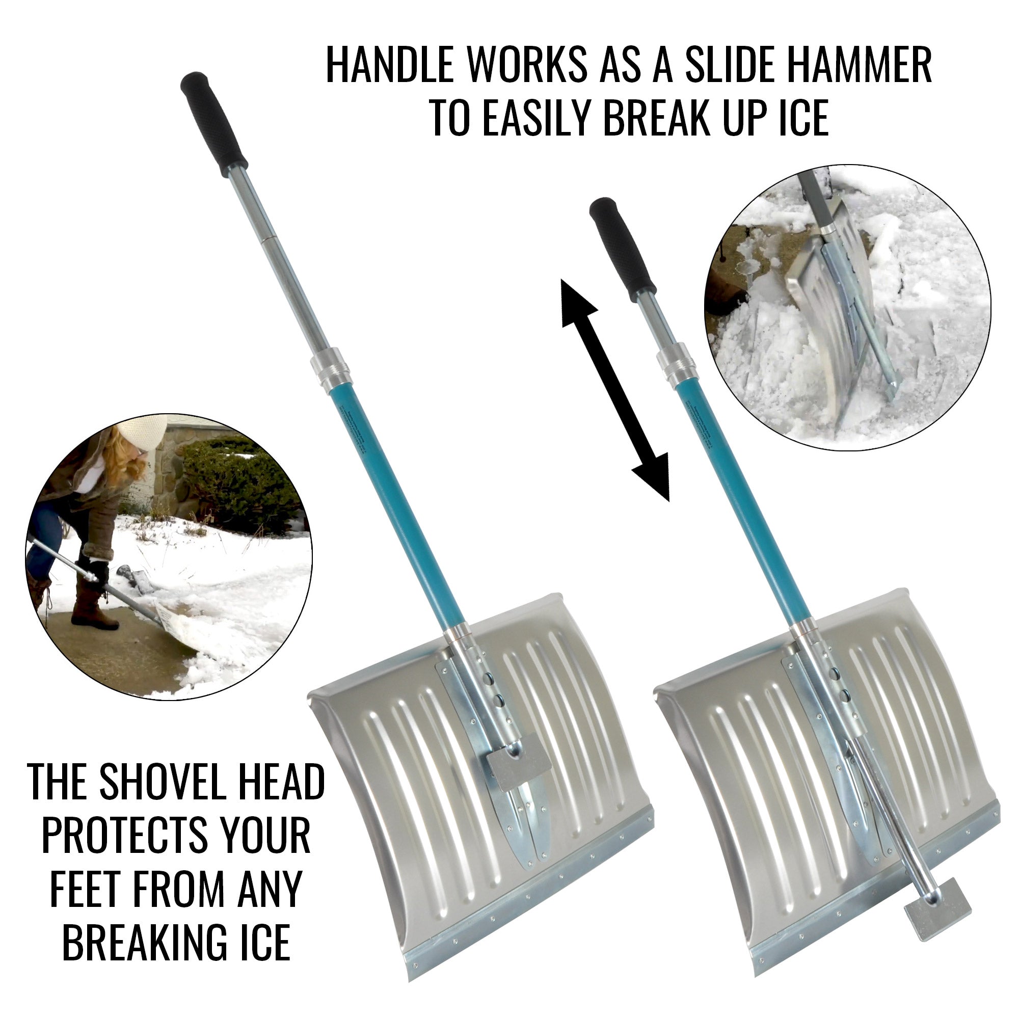 2-in-1 Collapsible Snow Shovel and Ice Chipper
