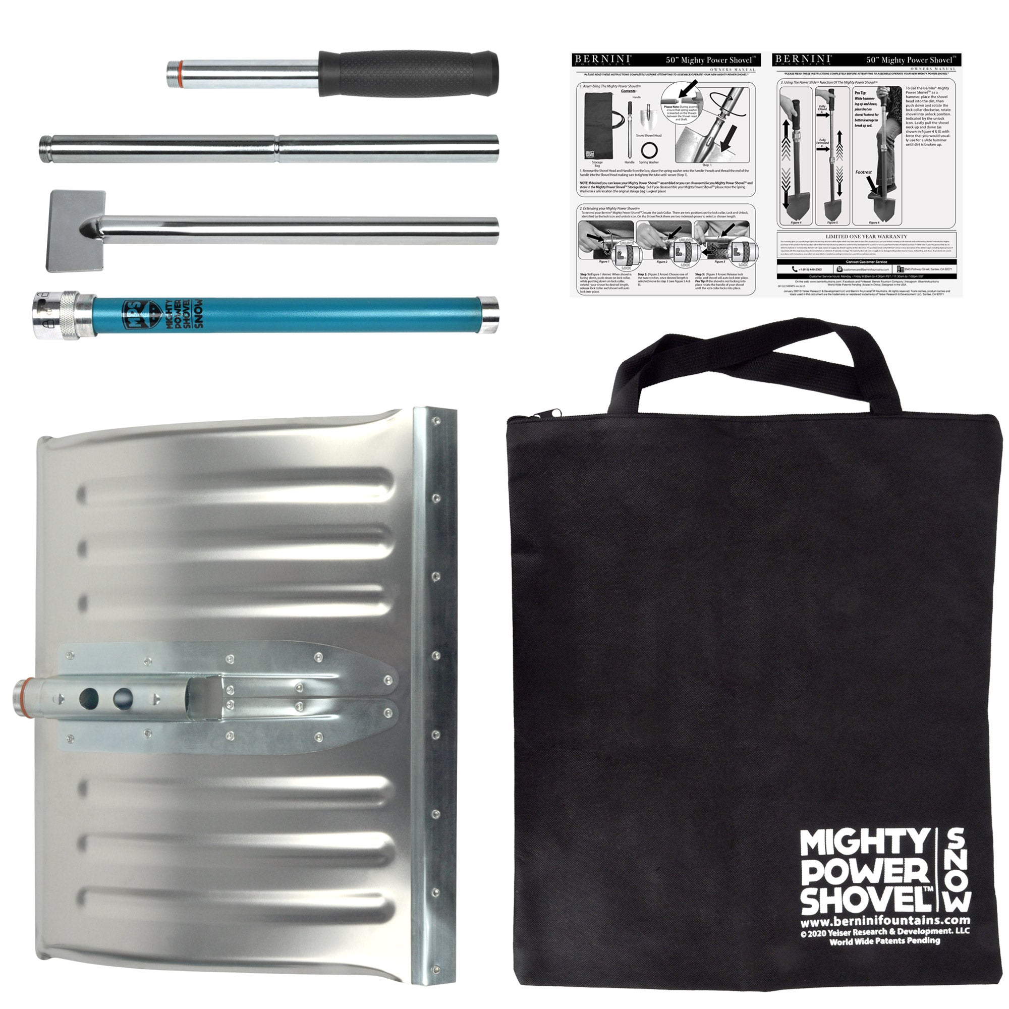 2-in-1 Collapsible Snow Shovel and Ice Chipper